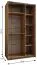 Kleiderschrank / Schiebetürenschrank | 6 Fächer | Farbe: Weiß | 245,5 x 140 x 64 cm | 2 Kleiderstangen | Soft-Close | Spiegel | 2 Schiebetüren