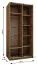 Kleiderschrank / Schiebetürenschrank | 245,5 x 120 x 64 cm | 2 Schiebetüren | 2 Kleiderstangen | Soft-Close | Spiegel | Farbe: Eiche Artisan | 6 Fächer
