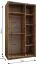 Kleiderschrank / Schiebetürenschrank | 245,5 x 130 x 64 cm | 2 Schiebetüren | Soft-Close | 2 Kleiderstangen | Spiegel | Farbe: Weiß | 6 Fächer