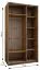 Kleiderschrank / Schiebetürenschrank | 2 Kleiderstangen | 245,5 x 130 x 64 cm | Soft-Close | 2 Schiebetüren | 6 Fächer | Spiegel | Farbe: Kaschmir