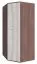 Drehtürenschrank / Eckkleiderschrank Kerema 04, Farbe: Nuss / Ulme - Abmessungen: 190 x 85 x 85 cm (H x B x T)