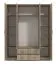 Drehtürenschrank mit zwei Spiegeltüren Kovin 02, 1,6 Meter breit, Farbe: Eiche Grau, zwei Schubladen, eine Kleiderstange, Maße: 205 x 160 x 52 cm, 11 Fächer