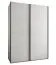 Kleiderschrank / Schiebetürenschrank | 245,5 x 180 x 64 cm | 2 Kleiderstangen | 2 Schiebetüren | 11 Fächer | 10 Einlegeböden | Soft-Close | Farbe: Weiß