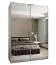 Kleiderschrank / Schiebetürenschrank | Spiegel | 245,5 x 180 x 64 cm | Soft-Close | 2 Kleiderstangen | 11 Fächer | Farbe: Weiß | 2 Schiebetüren