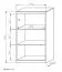 Kommode Mojokerto 18, Farbe: Walnuss / Schwarz - Abmessungen: 121 x 70 x 39 cm (H x B x T)