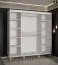 Kleiderschrank mit außergewöhnlichen Design Jotunheimen 177, Farbe: Weiß - Abmessungen: 208 x 200,5 x 62 cm (H x B x T)