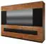 Wäscheschrank mit 6 Schubladen, Farbe: Walnuss / Schwarz 210x285x62 cm Abbildung