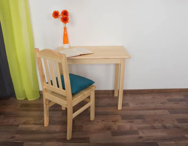 Tisch 50x90 cm Kiefer massiv, Farbe: Natur Abbildung