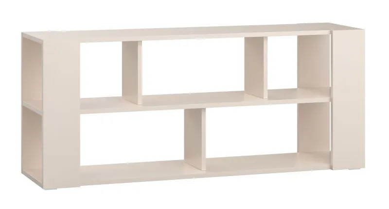 Bücherregal | Farbe: Beige | 5 Ablageflächen | klein | Maße: 168 x 40 x 71 cm | ermöglicht eine kreative Personalisierung | für Wohnzimmer oder Büro