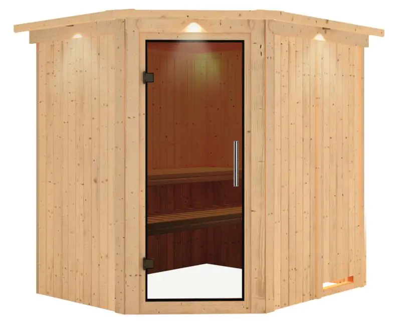 Sauna Emma 06, 68 mm Wandstärke - 210 x 184 x 202 cm (B x T x H)