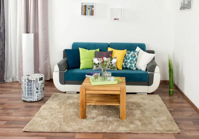 Couchtisch Eiche Massivholz Farbe: Natur 50x65x65 cm Wohnzimmermöbel Wohnzimmereinrichtung Abbildung