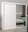 Schiebetürenschrank / Kleiderschrank Bisaurin 5C mit Spiegel, Farbe: Weiß matt - Abmessungen: 200 x 200 x 62 cm ( H x B x T)