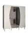 Kleiderschrank mit außergewöhnlichen Design Jotunheimen 177, Farbe: Weiß - Abmessungen: 208 x 200,5 x 62 cm (H x B x T)