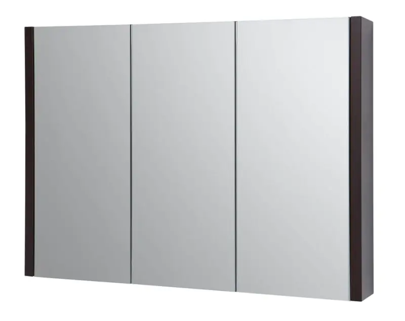 Bad - Spiegelschrank Bidar 20, Farbe: Eiche Schwarz – 65 x 90 x 12 cm (H x B x T)