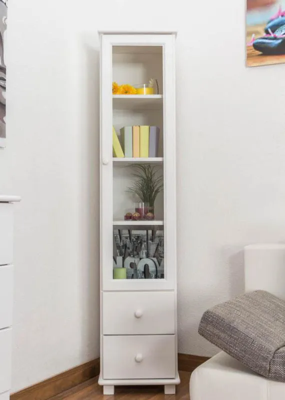 Vitrine in weiß, 40 cm breit Abbildung