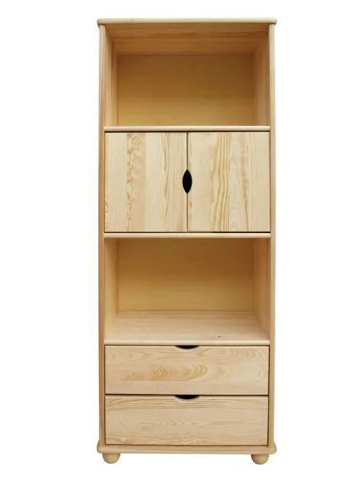 Bücherregal - 100 cm breit, Kiefer Holz-Massiv, Farbe: Natur Abbildung