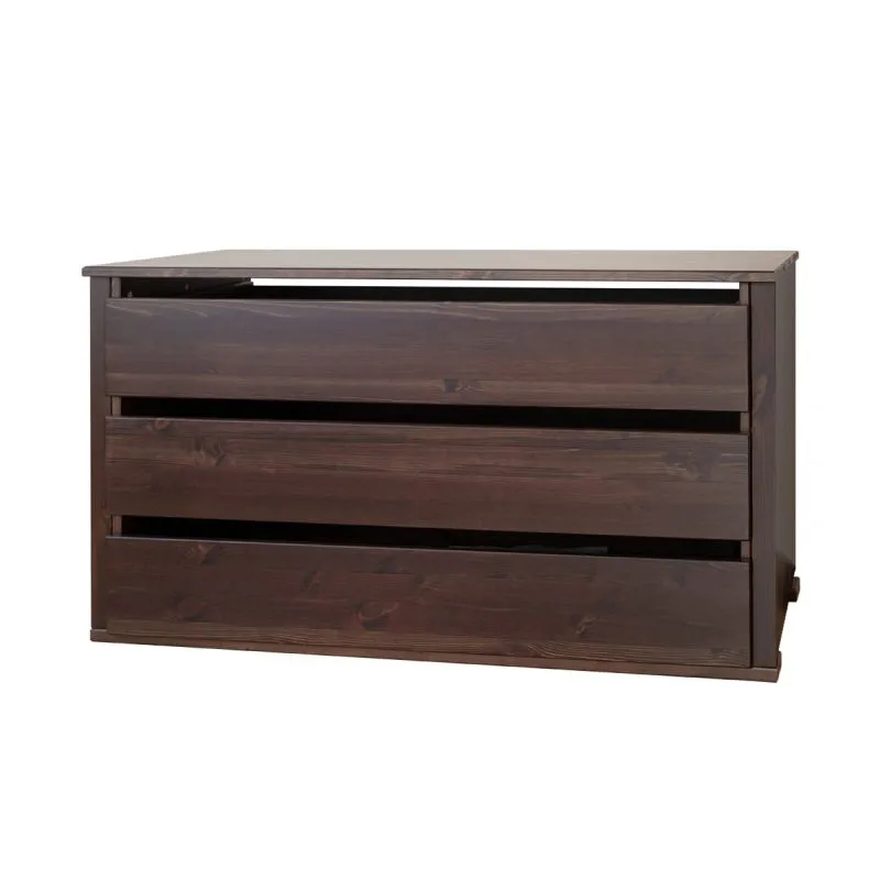 Eingebaute Schubladen für Kleiderschränke | Farbe: Tabacco | Maße: 62 x 116 x 50 cm