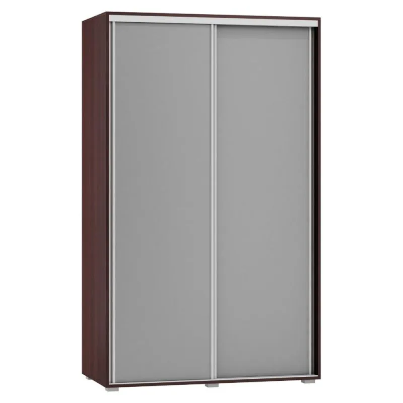 120 cm breiter Kleiderschrank mit 6 Fächern und 2 Türen | Farbe: Grau Abbildung