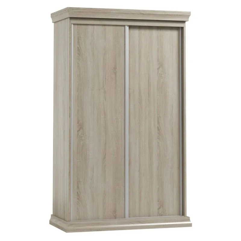120 cm breiter Kleiderschrank mit 6 Fächern und 2 Türen | Farbe: Sonoma Eiche Abbildung