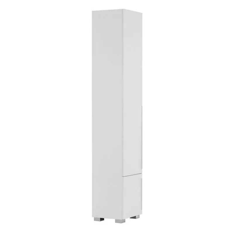 40 cm breiter Kleiderschrank mit 2 Türen | Farbe: Weiß Abbildung