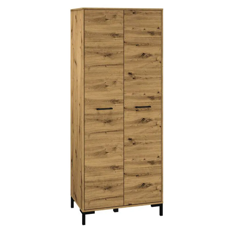 80 cm breiter Kleiderschrank mit 2 Türen | Farbe: Eiche Abbildung