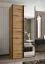 Kleiderschrank / Schiebetürenschrank | 2 Schiebetüren| 6 Fächer | 245,5 x 100 x 64 cm | Spiegel | Soft-Close | Farbe: Eiche Artisan | 2 Kleiderstangen