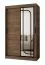 Kleiderschrank | 1 Spiegeltür | Farbe: Walnuss Warmia | 120 x 62 x 200 cm | 2 Kleiderstangen | zuverlässiges Gleitsysteme | 5 Fächer | Moderne Details