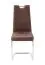 Esszimmerstuhl mit schlittenförmigem Untergestell Kigora 02, Farbe: Braun, langlebig, Mikrofaserpolsterung, Maße: 99 x 41,5 x 58 cm, sehr bequem