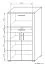 Schrank Aitape 05, Farbe: Sonoma Eiche dunkel / Sonoma Eiche hell - Abmessungen: 145 x 80 x 40 cm (H x B x T)