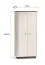 Schrank | Farbe: Kaschmir / Eiche Windmill dunkel | Soft-Close-Funktion | 1 Kleiderstange | 2 Fächer | Maße: 92 x 53 x 200 cm | Griffe: Metall