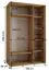 Kleiderschrank Mina mit Spiegeltüren, Schwarz/Weiß gehalten, moderne Optik, viel Stauraum, Anti Staubbürsten, robust, 235,2 x 150 x 60 cm, Einlegeböden