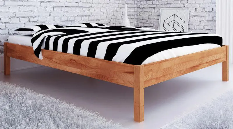 Einzelbett / Gästebett Kapiti 09 Kernbuche massiv geölt - Liegefläche: 140 x 200 cm (B x L)