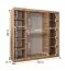 Schiebetürenschrank Lagginhorn 18, Farbe: Weiß, 2 Meter breit, Aluminiumschienen, eine Spiegeltür, Kleiderschrank, 10 Fächer, zwei Kleiderstangen