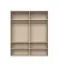 Hoher Drehtürenschrank mit vier Türen Neiafu 08, Farbe: Kaschmir, sechs Einlegeböden, Soft-Close-Funktion, verstellbare Füße, Maße: 224 x 182 x 56 cm