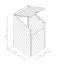 Mülltonnenbox Escondite Einzeln, imprägniert - Abmessung: 85 x 70 x 135 cm (L x B x H)