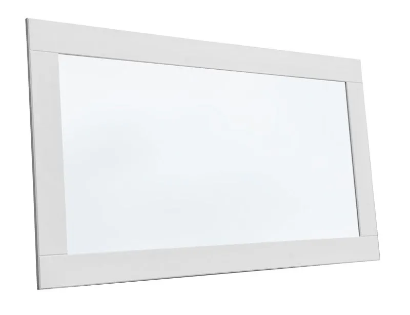 Spiegel Gyronde 27, Kiefer massiv Vollholz, weiß lackiert - 130 x 47 x 2 cm (H x B x T)