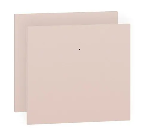 Schubladenfront Egvad, 2er Set, Farbe: Puderrosa - Abmessungen: 34 x 37 x 2 cm (H x B x T)