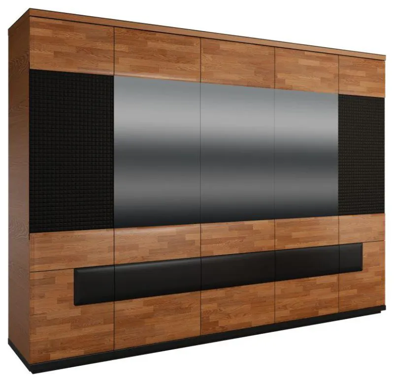 Schrank Walnuss / Schwarz 210x285x62 cm Abbildung