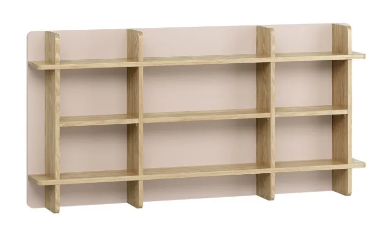 Hängeregal / Wandregal | Farbe: Eiche / Beige | 9 Ablageflächen | Maße: 120 x 15 x 60 cm | ABS-Kantenschutz | perfekt für Bücher oder Pflanzen