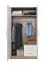 Schmaler Kleiderschrank mit Spiegel Hannut 23, Farbe: Eiche Artisan - Abmessungen: 190 x 100 x 56 cm (H x B x T)