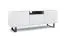 Eleganter TV-Schrank Zapopan 106, Farbe: Weiß, vier Fächer, Maße: 56 x 150 x 40 cm, hängend montierbar, Push-to-open Funktion, 1 Kabelloch