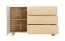 Kommode | 1 Tür | 3 Schubladen | Farbe: Eiche Vicenza | Push-to-open Funktion | 130 x 38 x 80 cm | 2 Fächer | ABS-Kanten | Holzbeine | für Wohnzimmer