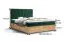 Doppelbett mit weichen Veloursstoff Pilio 26, Farbe: Beige / Eiche Golden Craft - Liegefläche: 180 x 200 cm (B x L)