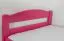 Kinderbett / Jugendbett "Easy Premium Line" K1/2h inkl. 2. Liegeplatz und 2 Abdeckblenden, 90 x 200 cm Buche Vollholz massiv rosa lackiert