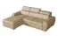 Wohnlandschaft Sladenia 05 in Sand mit Bettfunktion und Staukasten - 251 x 167 cm (B x T) - Ottomane: Links
