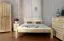 Bett 160 x 200 cm Kiefer massiv Natur Abbildung