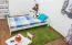 Bettrahmen für Kinder / Kinderbett 90 x 200 cm | Massivholz: Kiefer | Weiß Lackiert | inkl. Rollrost Abbildung