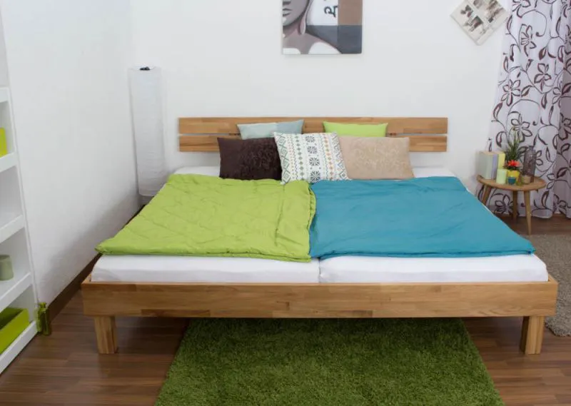 Holzbett Eiche 200 x 200 cm geölt Abbildung