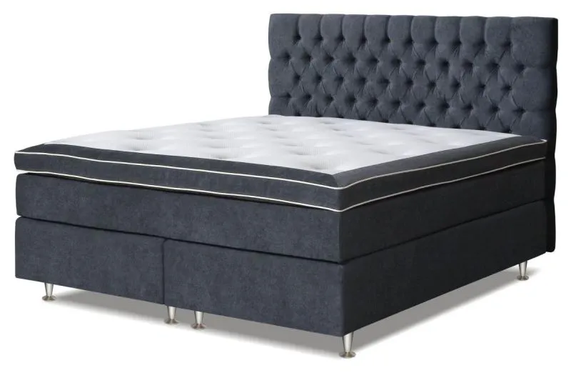 Boxspringbett 120 x 200 cm Grau Abbildung