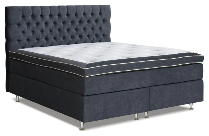 Boxspringbett 200 x 200 cm Grau Abbildung